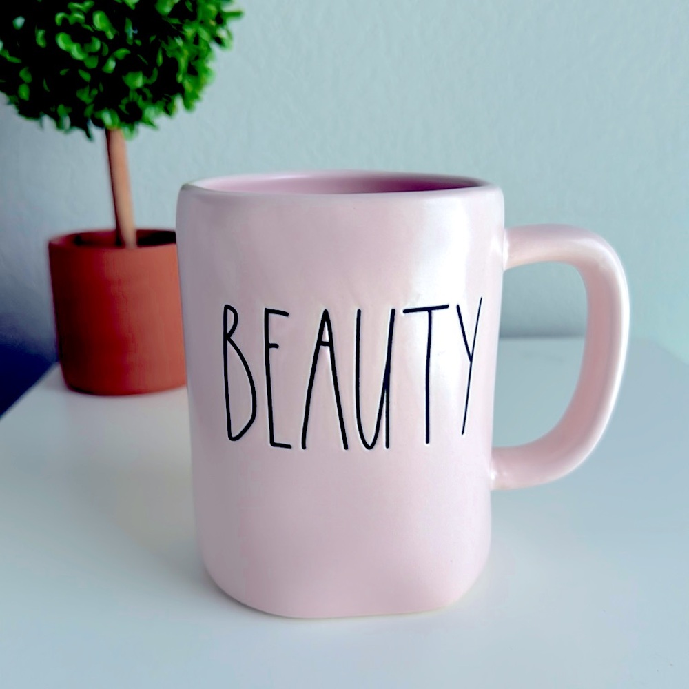 ❗️RAE DUNN BEAUTY PINK MODERN FARMHOUSE COFFEE TEA DECOR MUG